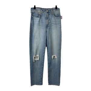 Madewell The Momjean in Gilford Wash Ripped Edition Size 27 High Rise